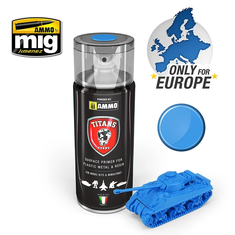 TITANS HOBBY Space Blue Matt Primer - 400ml / Modrá základová