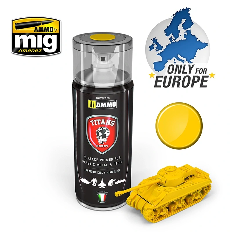 TITANS HOBBY Imperial Yellow Matt Primer - 400ml / Žlutá základová