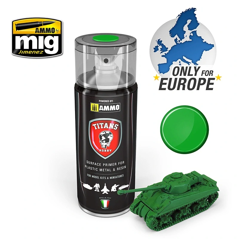 TITANS HOBBY Emerald Green Matt Primer - 400ml / Zelená základová