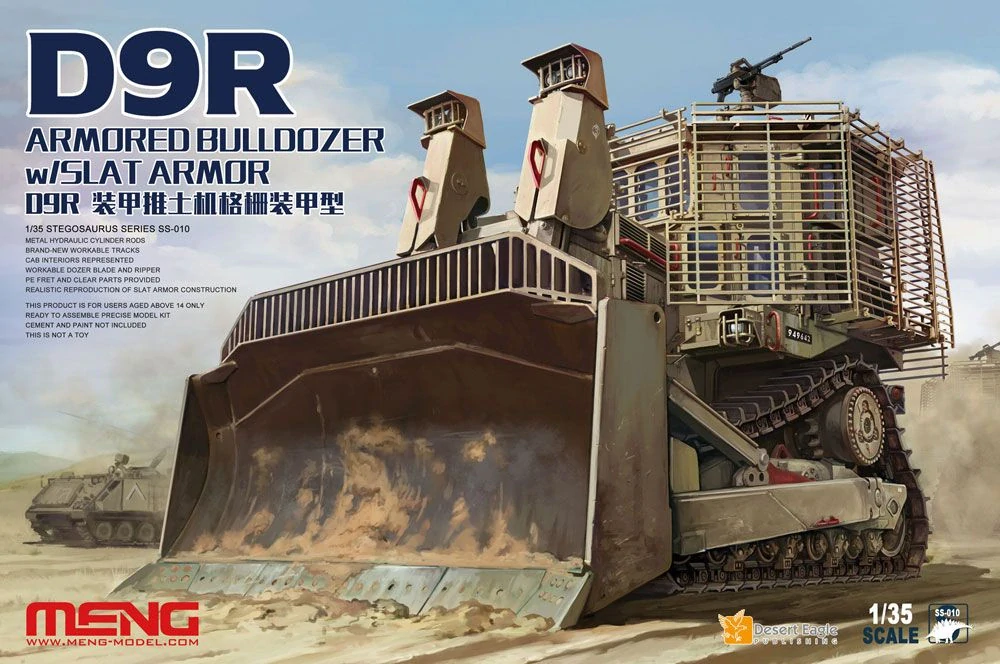 MENG D9R Armored Bulldozer w/Slat Armor 1/35