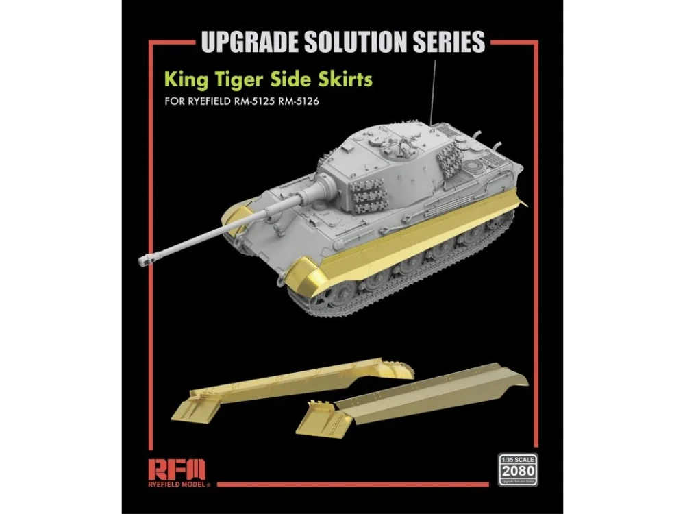 RFM Upgrade set for RFM5125, 5126 King Tiger Side Skirts 1/35