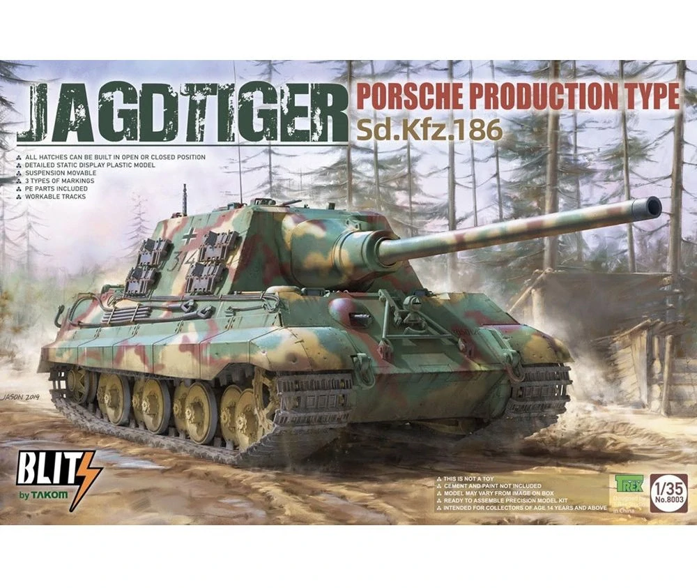 Takom Jagdtiger Sd.Kfz. 186 Porsche Production type 1/35