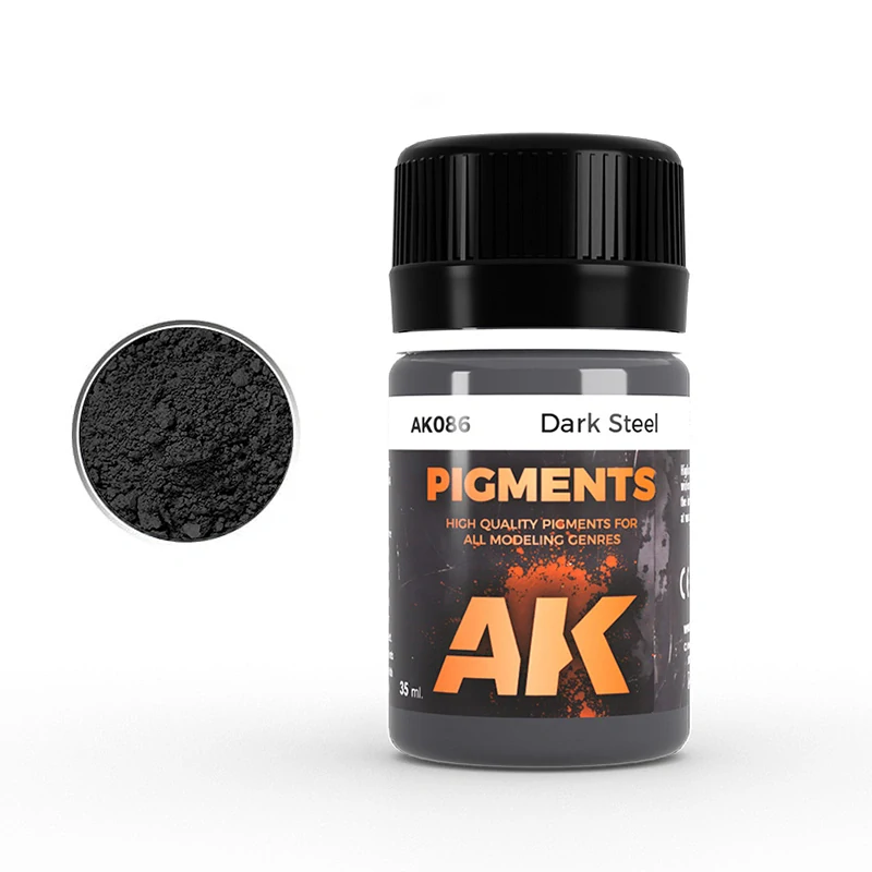 AK Dark Steel Pigment - 35ml / Tmavá ocel