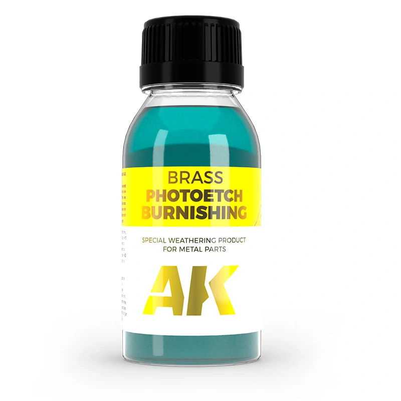 AK Photoetch Burnishing - 100ml / Roztok pro ocelový efekt fotoleptů
