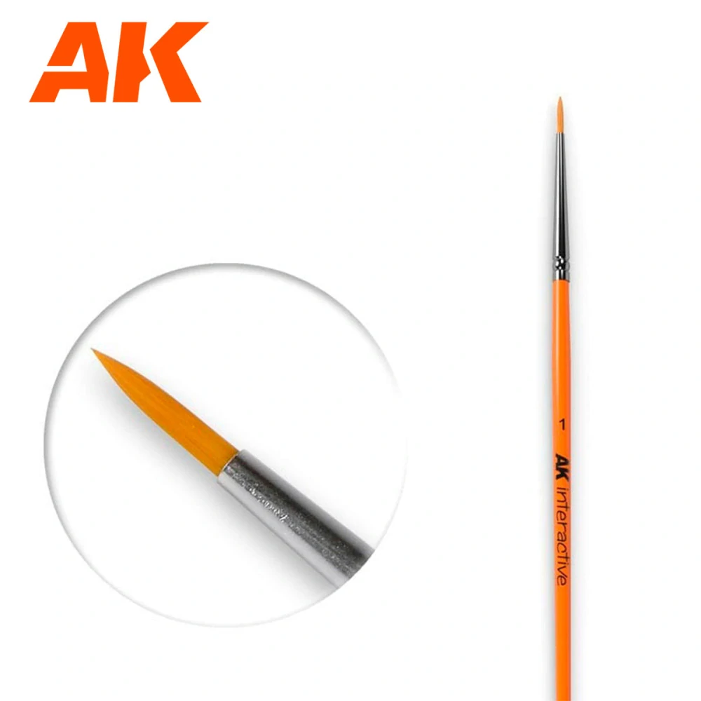 AK 1 Round Brush Synthetic / Kulatý štětec 1