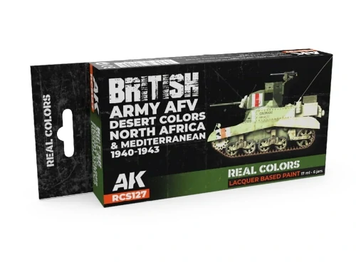 AK British Army AFV Desert Colors. North Africa and Mediterranean 1940-1943 Colors set (6x 17ml)