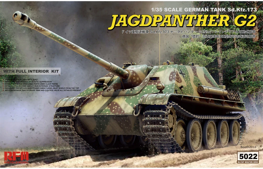 RFM Jagdpanther G2 with full interior & workable track links 1/35