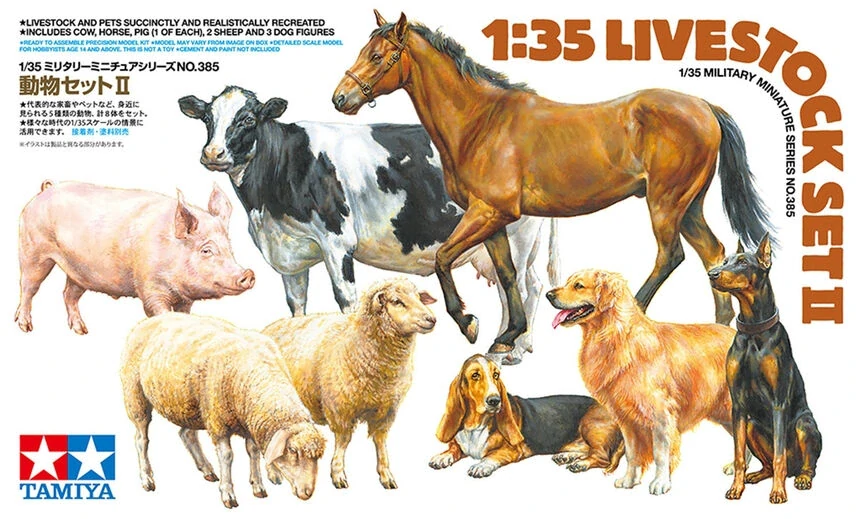 Tamiya Livestock Set II (Domácí zvířata) 1/35