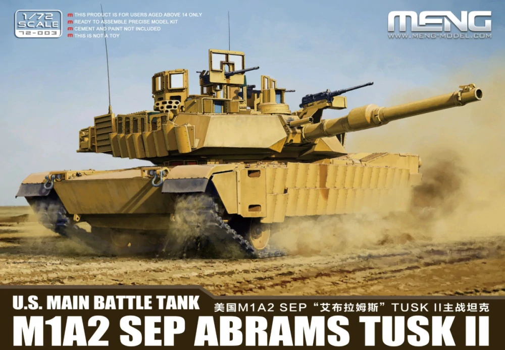 MENG U.S. Main Battle Tank M1A2 SEP Abrams TUSK II 1/72