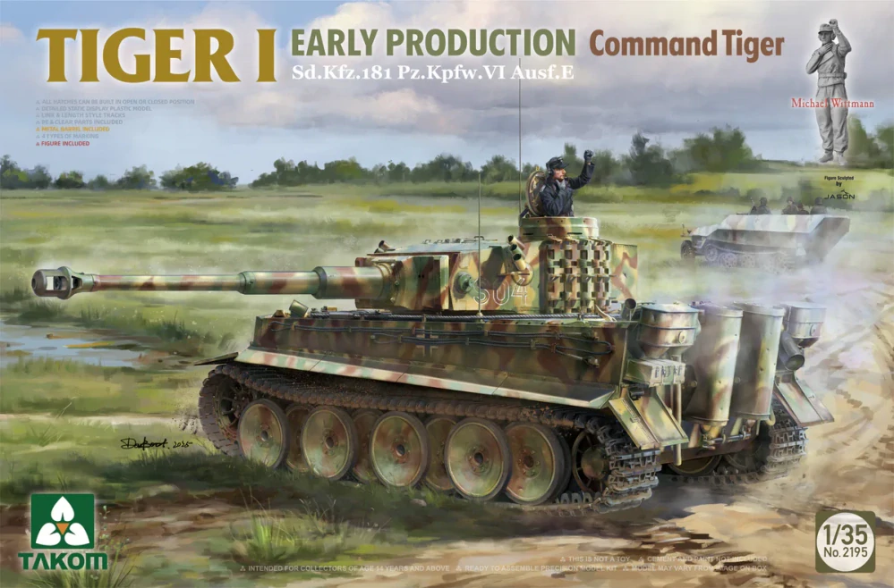 Takom TIGER I early prod. Pz.Kpfw.VI Ausf. E Command (+ Figurka M. Wittmanna!) 1/35