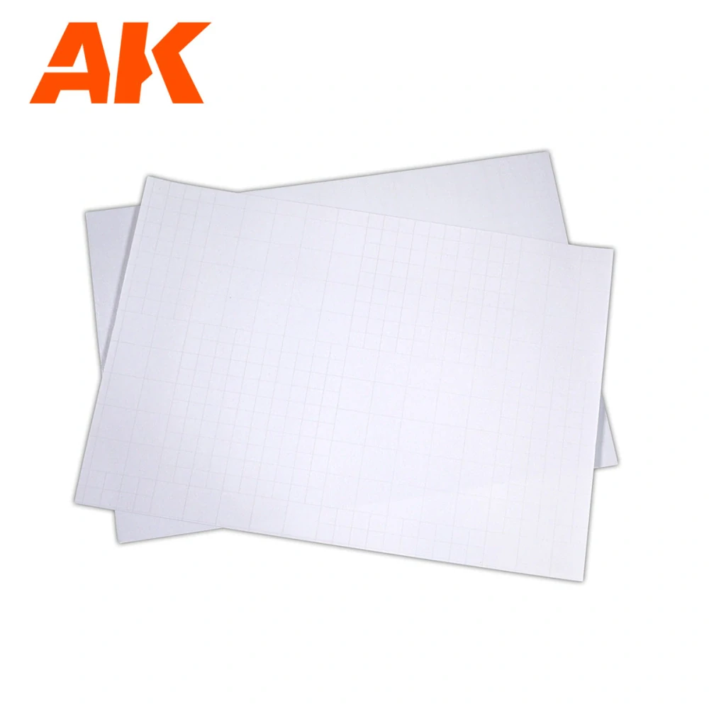 AK Airbrushing Masking Film (2 units) - 2ks / Maskovací čirý PVC film A4 arch rastr