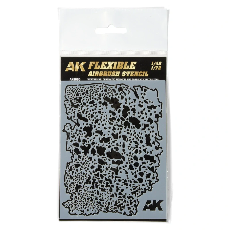 AK Flexible Airbrush Stencil 1/48 - 1/72 / Stříkací patinovací šablona