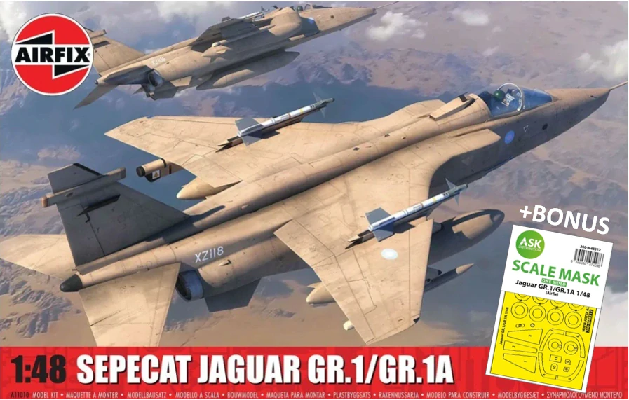 Airfix Sepecat Jaguar GR.1/GR.1A + !BONUS Masky ASK! 1/48