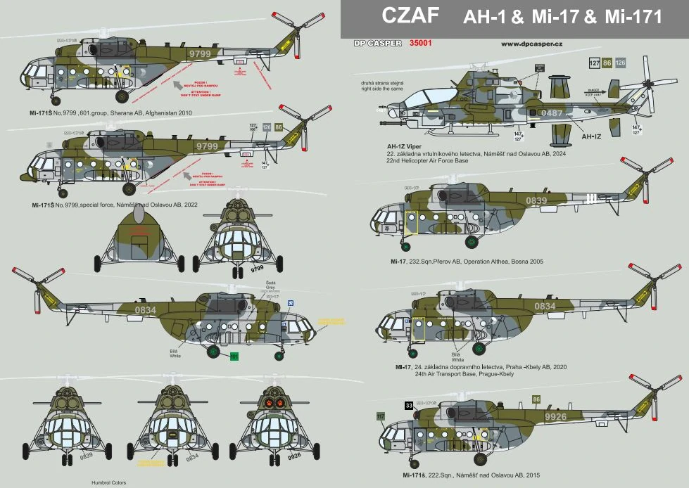 DP Casper Czech Air Force - decal set (ČR) !LIMITED EDITION! 1/35