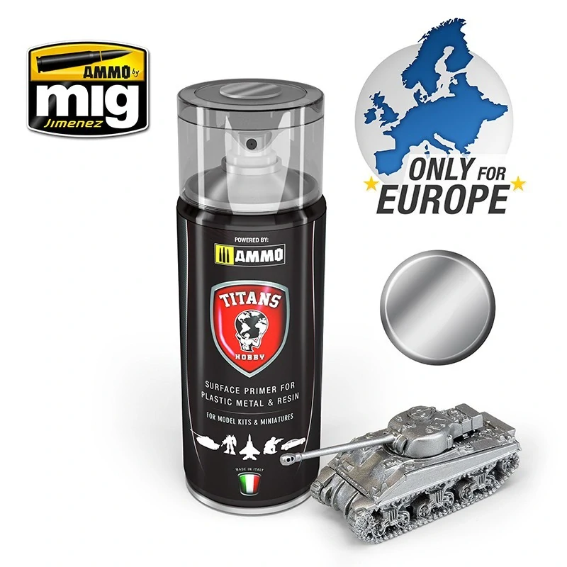 TITANS HOBBY Bare Metal Matt Primer - 400ml / Kovová základová