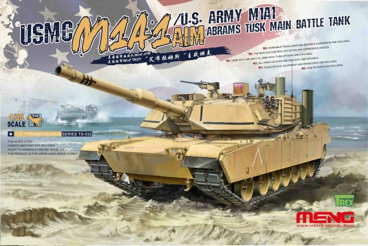 MENG USMC M1A1 AIM/U.S.Army M1A1 Abrams TUSK 1/35