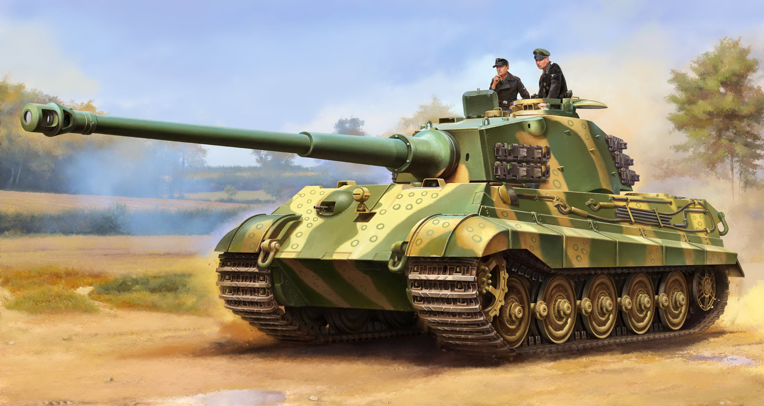 Trumpeter Pz.Kpfw.VI Sd.Kfz.182 Tiger II (Henschel 105mm) 1/16
