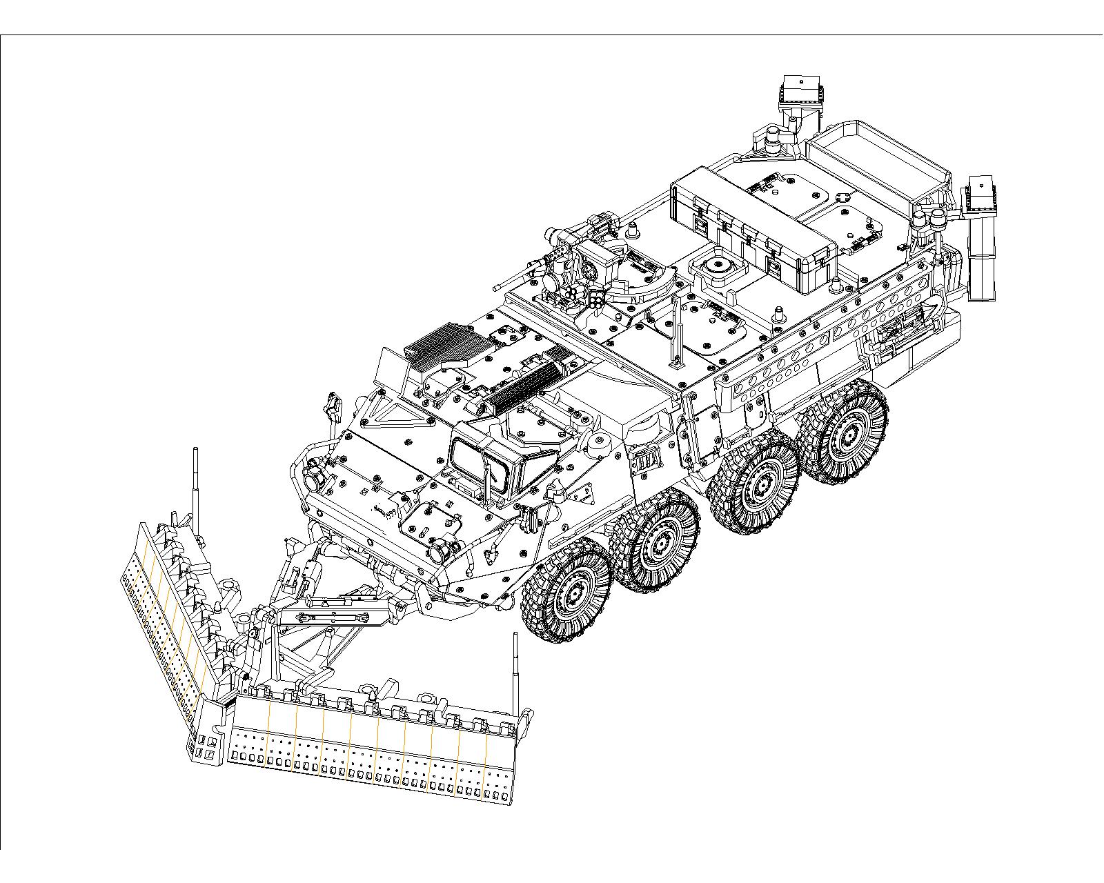 Trumpeter M1132 Stryker Engineer Squad Vehicle w/SMP& 1/72