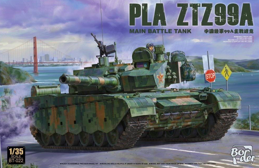 Border Model PLA ZTZ99A MBT With Workable Tracks 1/35