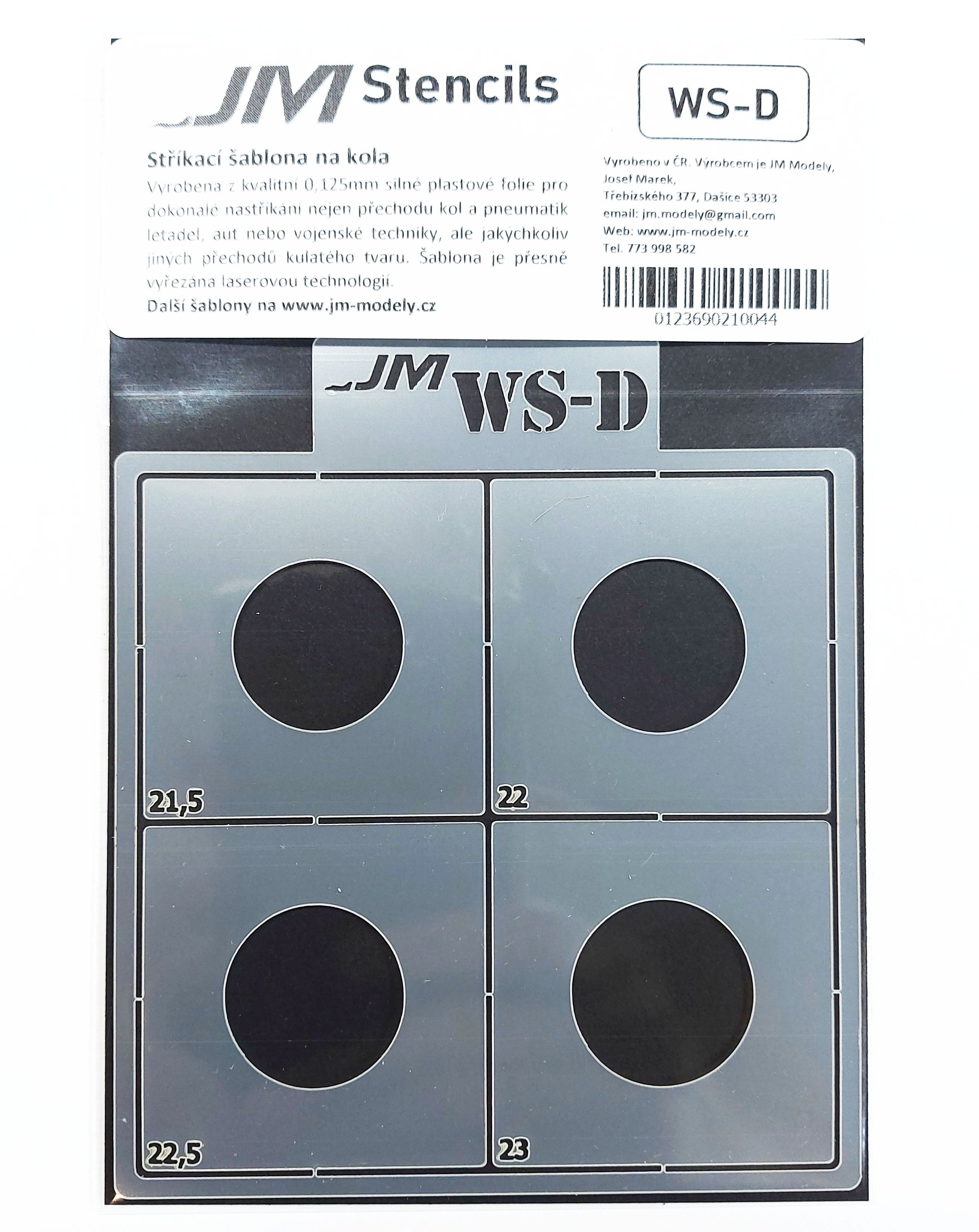 JM Stříkací šablona na kola WS-D (21,5-23mm)