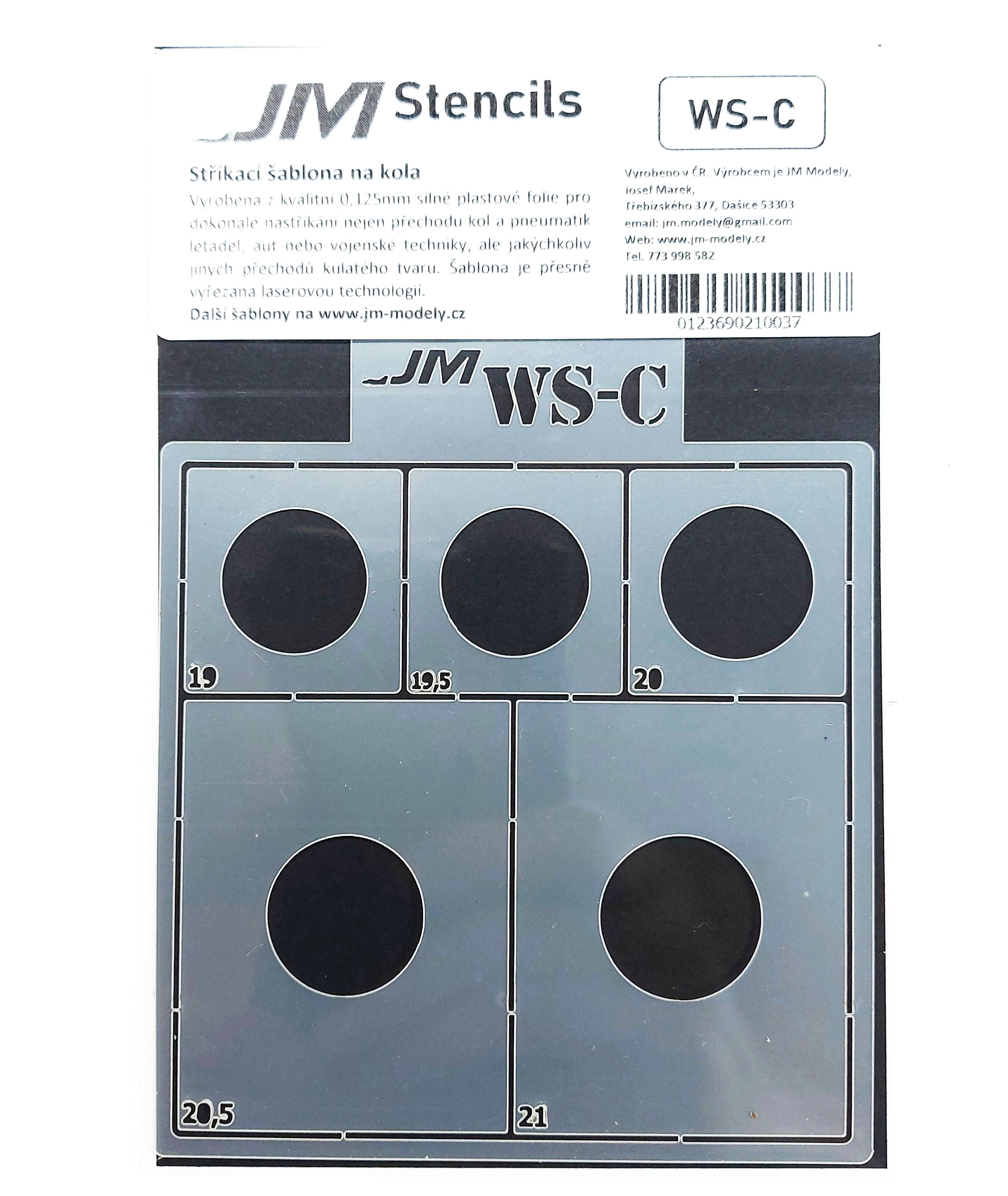 JM Stříkací šablona na kola WS-C (19-21mm)
