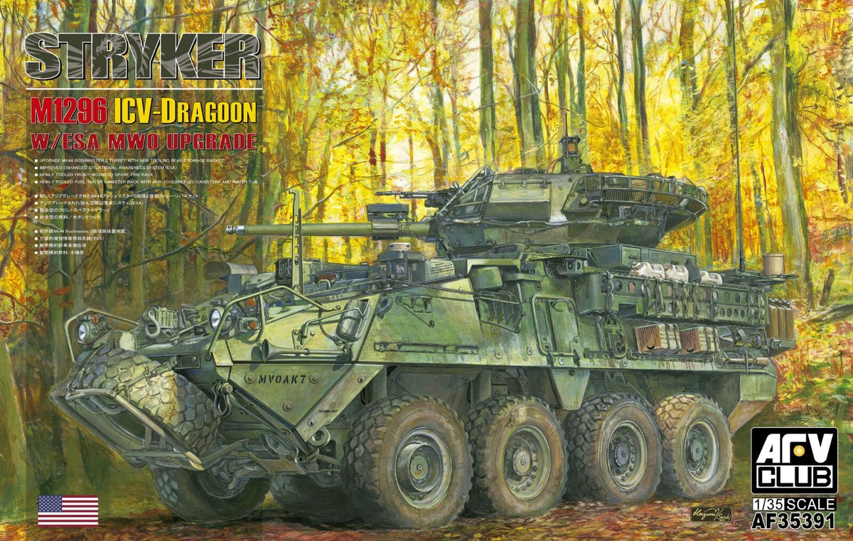 AFV Club M1296 Stryker ICV-D w/E.S.A. mod.work order M.W.O. 1/35