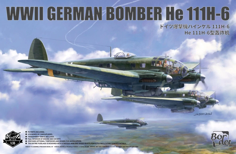 Border Model WW2 German Bomber He 111 H-6 1/35