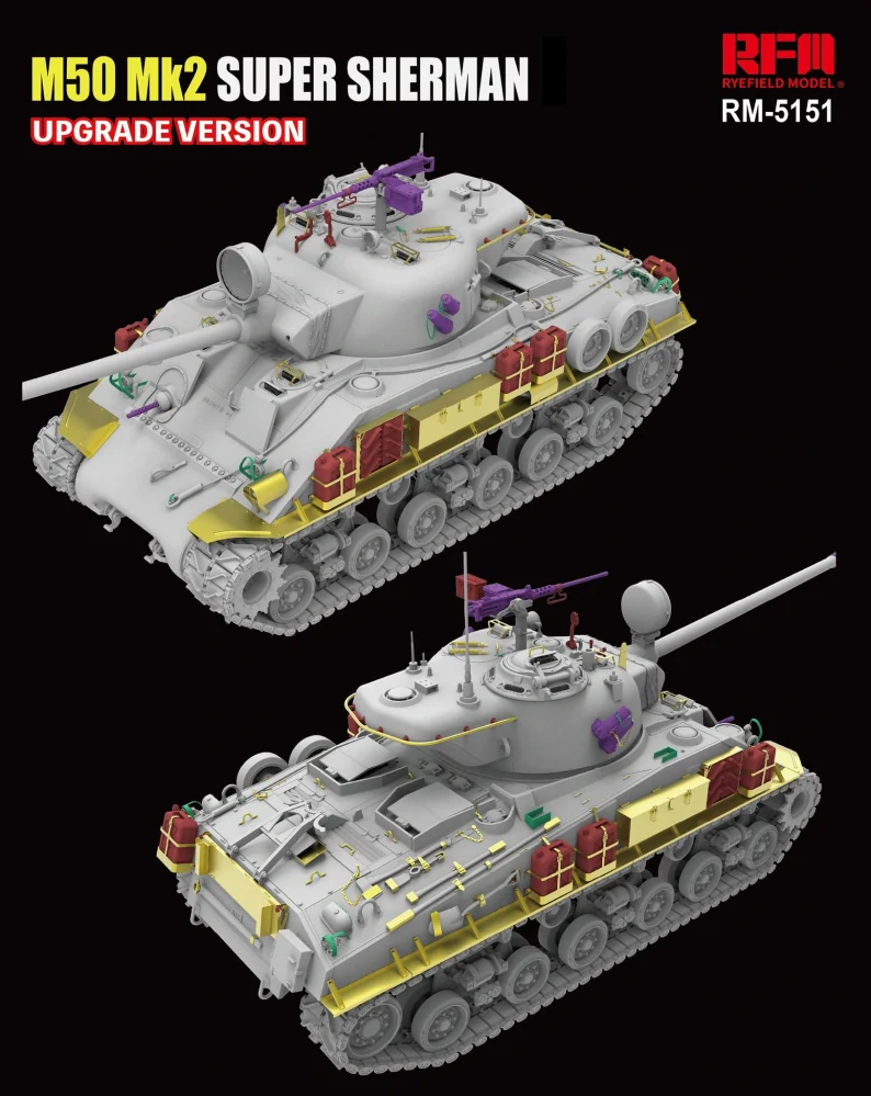 RFM M50 Mk2 Super Sherman (M4A4 Hull HVSS) Upgrade version 1/35