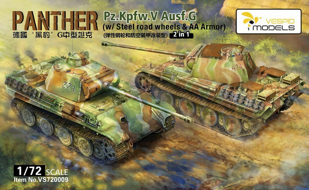 Vespid Models Panther Pz.Kpfw. V Ausf G 2in1 1/72