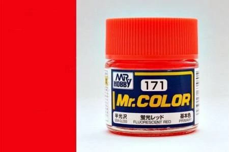 Mr. Color C171 - Fluorescent Red - Gloss / Červená fluorescentní lesklá