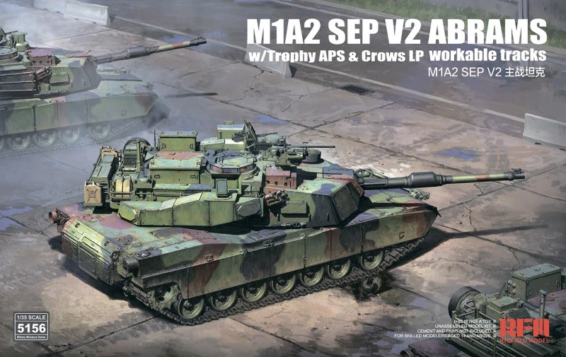 RFM M1A2 SEP V2 ABRAMS w/Trophy APS & Crows LP / workable tracks 1/35