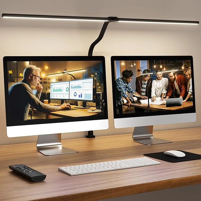 Pracovní LED lampa dvojramenná (stmívatelná) s dálk. ovládáním - 24W, 80cm