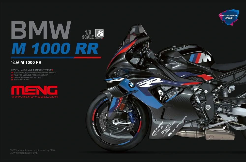 MENG BMW M 1000 RR (Pre-colored Edition) 1/9 (Předobjednávka červenec)
