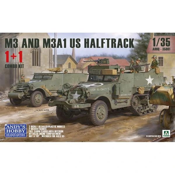 Andy's HHQ M3 / M3A1 U.S. WWII Halftrack DOUBLE COMBO 1/35 (Předobjednávka srpen)