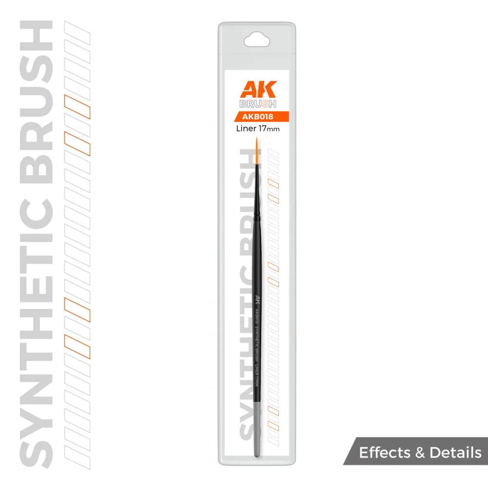 AK Synthetic Brush - Liner 17mm