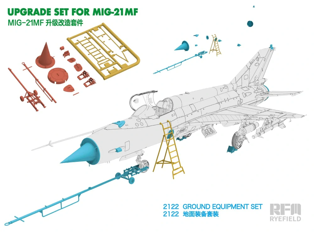 RFM Upgrade set for Mig-21MF - Ground Equipment set (Pozemní vybavení) 1/48 (Předobjednávka srpen/září)