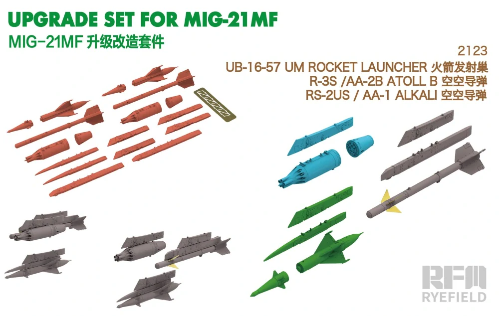 RFM Upgrade set for Mig-21MF (Sada zbraní) 1/48 (Předobjednávka srpen/září)