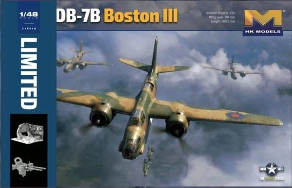 HK Models Douglas Boston III / US DB-7B - LIMITED EDITION 3D 1/48 (Předobjednávka říjen)