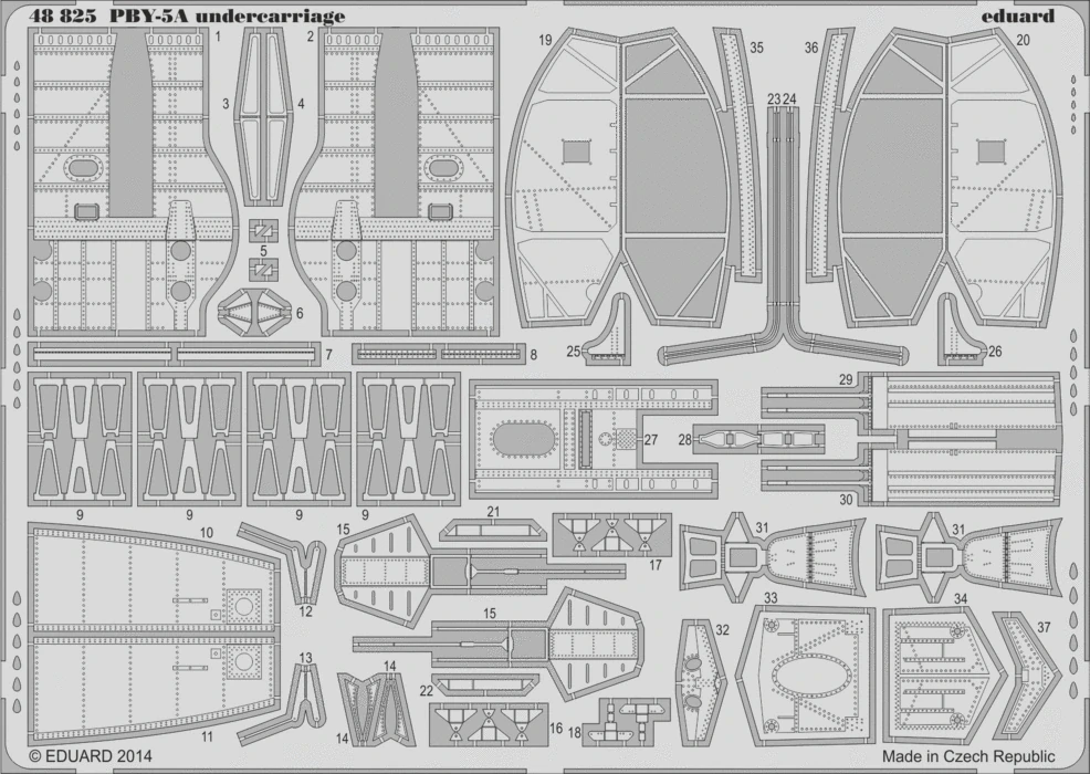 Eduard PBY-5A Catalina podvozek - detail set 1/48