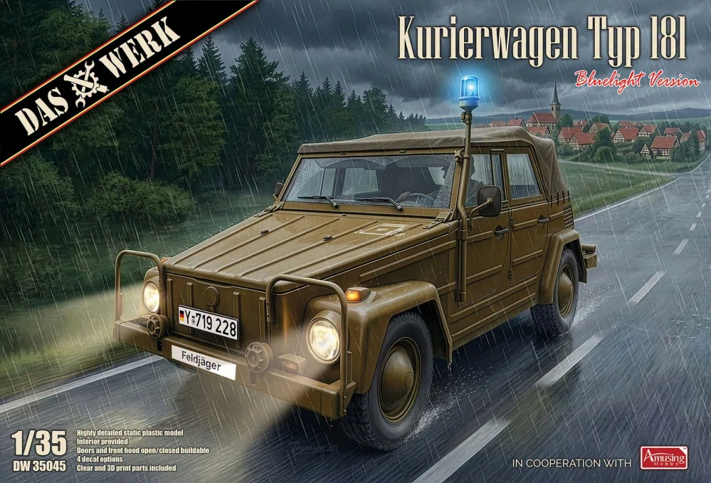 Das Werk Kurierwagen Typ 181 - Bluelight Version 1/35 (Předobjednávka listopad)