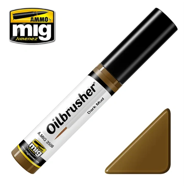 Ammo Mig Oilbrusher Dark Mud / Tmavé bahno
