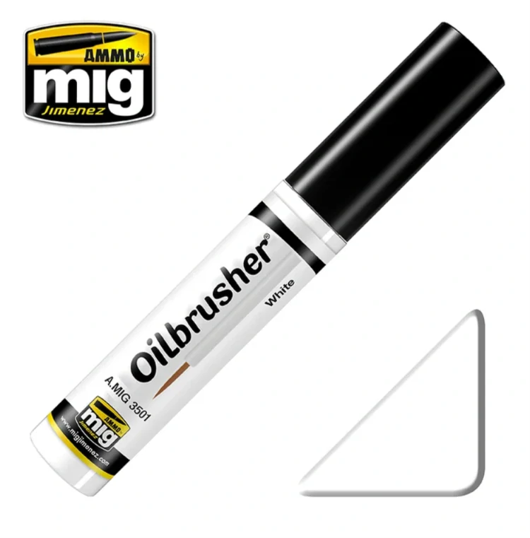 Ammo Mig Oilbrusher White / Bílá
