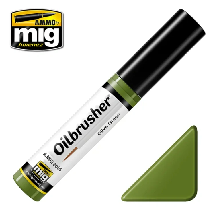 Ammo Mig Oilbrusher Olive Green / Olivová zelená