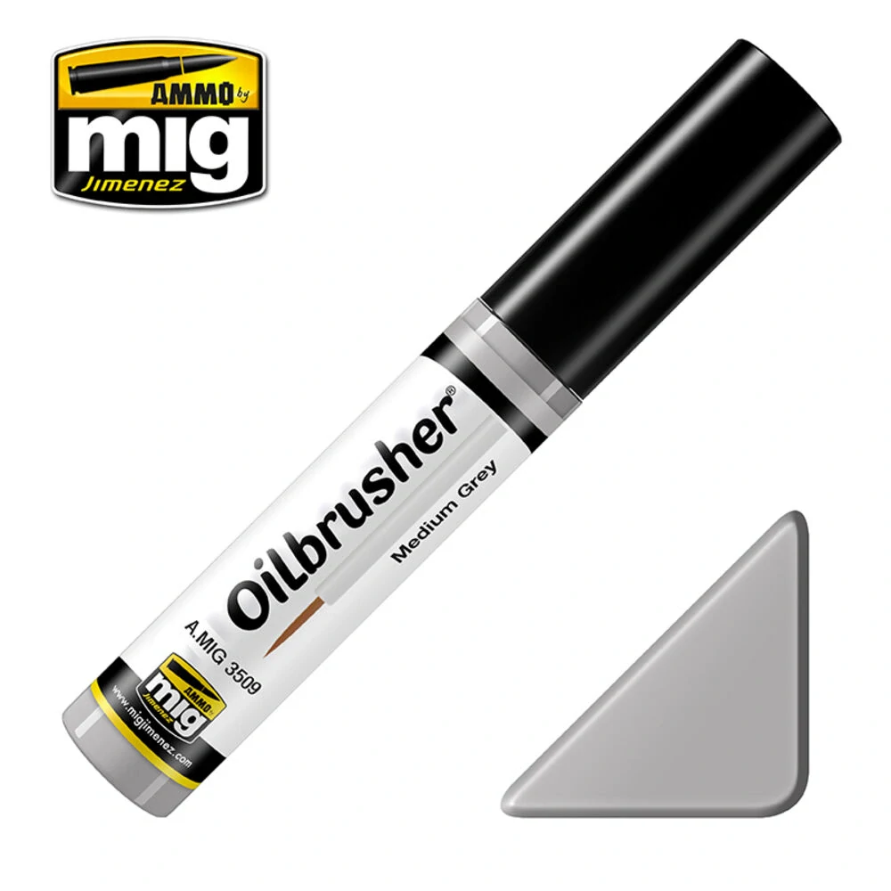 Ammo Mig Oilbrusher Medium Grey / Šedá
