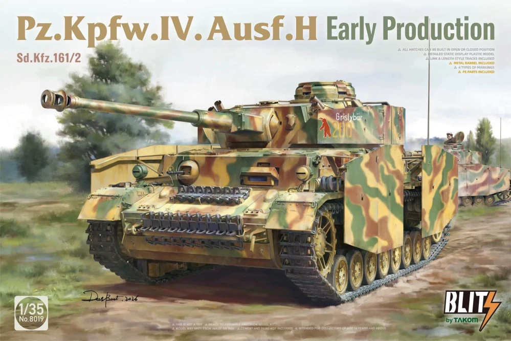 Takom Pz.Kpfw. IV. Ausf. H Early Production Sd.Kfz.161/2 - Super Blitz 1/35 (Předobjednávka listopad)