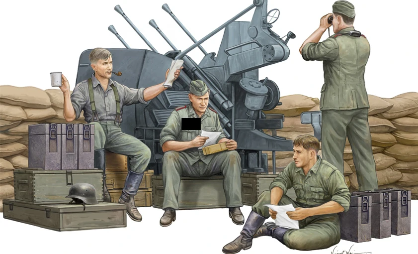 Trumpeter German Anti-Aircraft Gun Crew 1/35