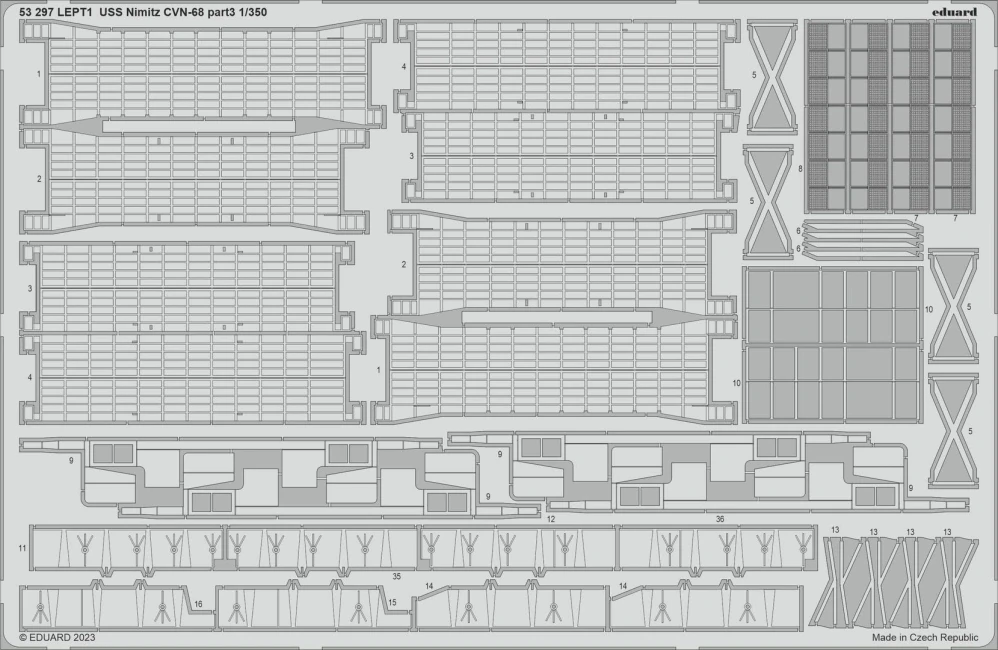 Eduard USS Nimitz CVN-68 část 3. - detail set 1/350