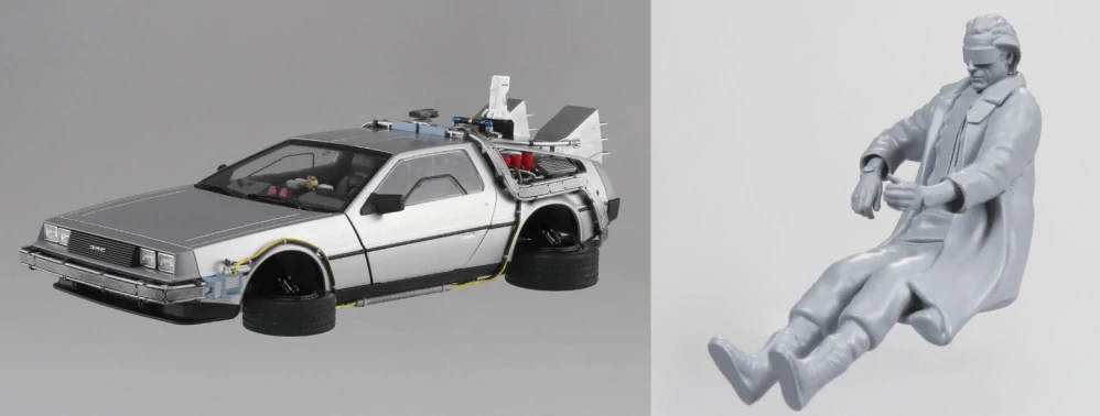 Aoshima DeLorean Time Machine – Back to the Future Part II With Figure 1/24 (Předobjednávka únor)