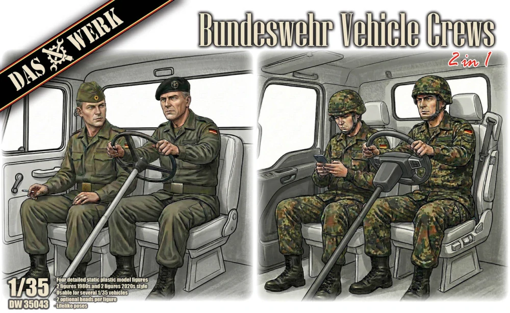 Das Werk Bundeswehr Vehicle Crews 2 in 1 (4 Figures) 1/35