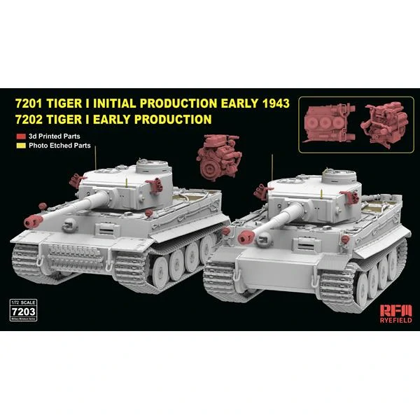 RFM Tiger I initial and early production 2-in1 1/72 (Předobjednávka prosinec/leden)